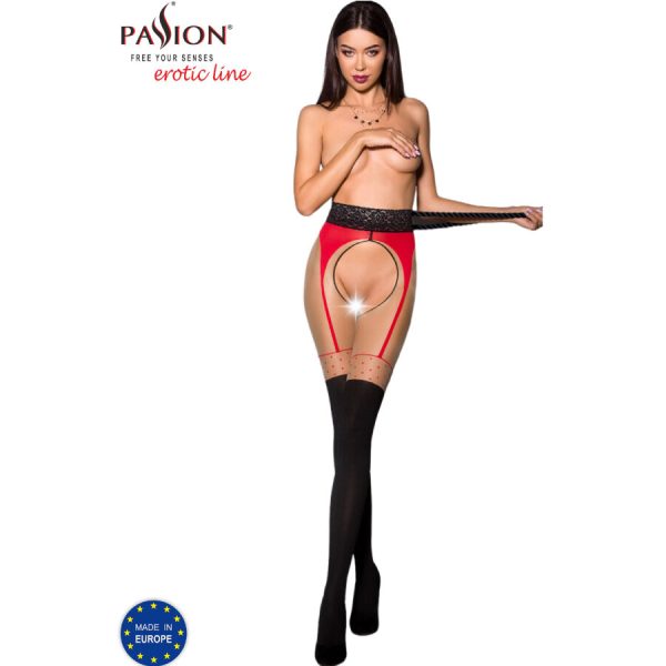 PASSION - TIOPEN 003 RED TIGHTS 1/2 20/40 DEN 2